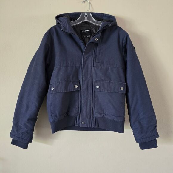 Quicksilver Bomber Jacket Size Large Blue - Picture 2 of 9